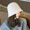 Women's Wool Bucket Hat - Autumn/Winter Korean Style, Solid Color for Outdoor Travel.