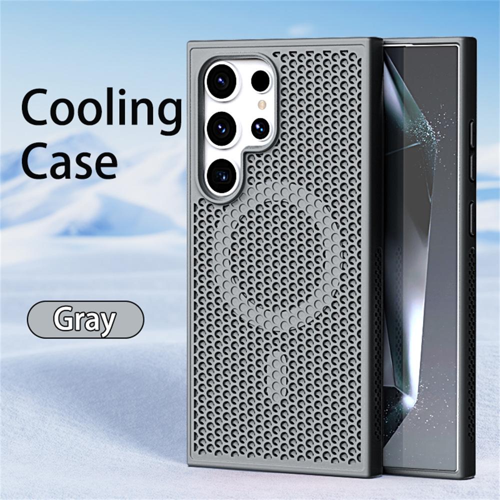 Magnetic For Magsafe Heat Dissipation Phone Case For Samsung S25 S24 S23 Ultra S22 Plus FE Luxury Shockproof Protection Cover