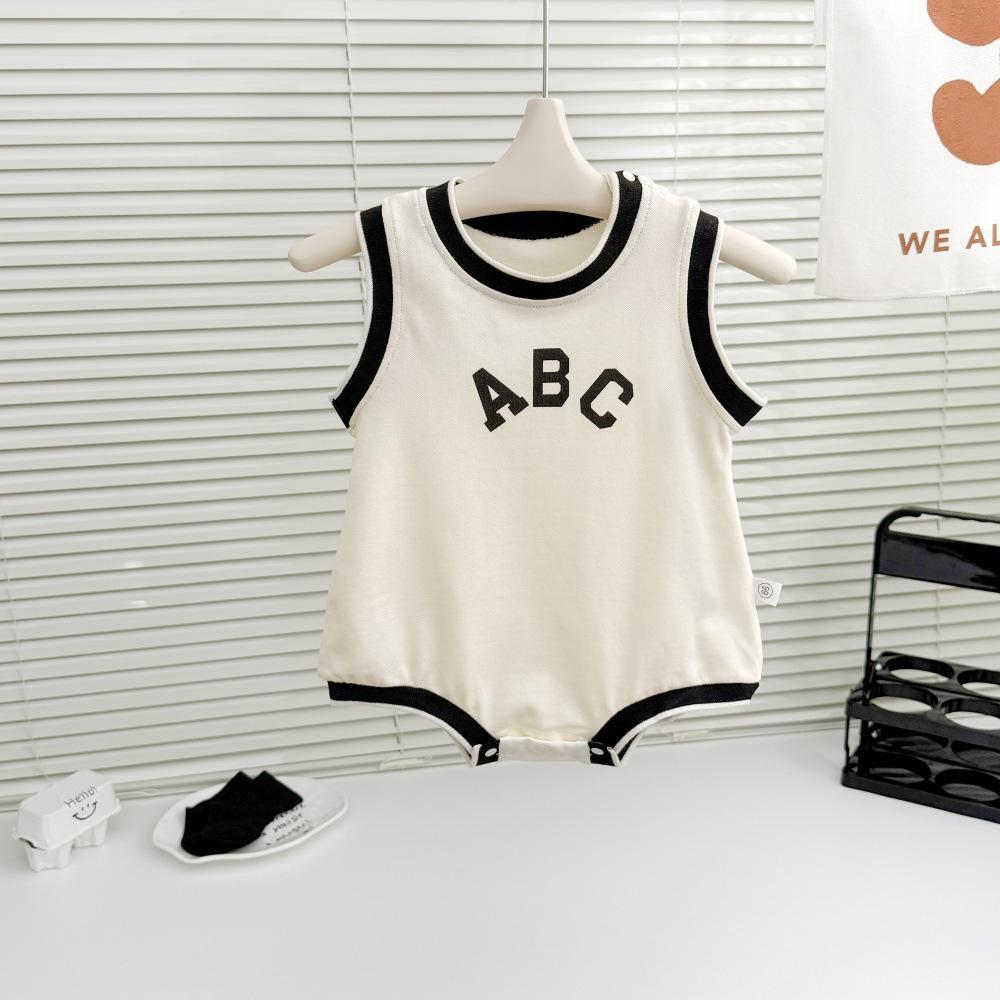 Newborn Sleeveless Summer Jumpsuit: Cute Snap Crotch Bodysuit Romper 80 cm