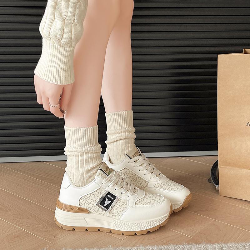 Fashion 2025 NEW Trendy Women's Casual Hot-selling comfort and versatile Shoes round Toe Platform Rubber Sole Comfortable