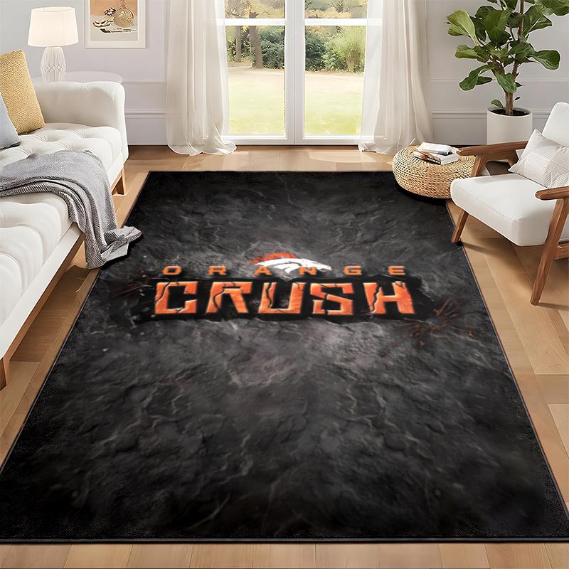Denver Broncos Carpet Door Mat for Living Room or Bedroom Protective Mat Under Chair Office Decoration Christmas Gift Birthday Present