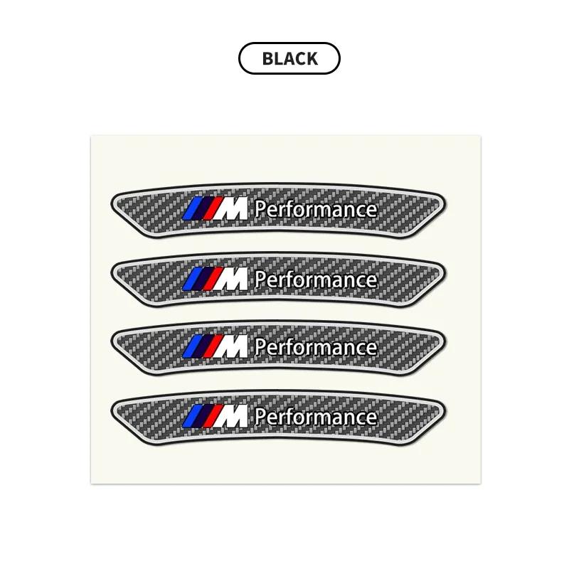4pcs Car Wheel Rim Stickers Hub Decoration Carbon Fibre Sticker For BMW M M3 M5 M6 X3 E46 E90 E39 F10 F20 F30 G20 E60 E36 E34 X6