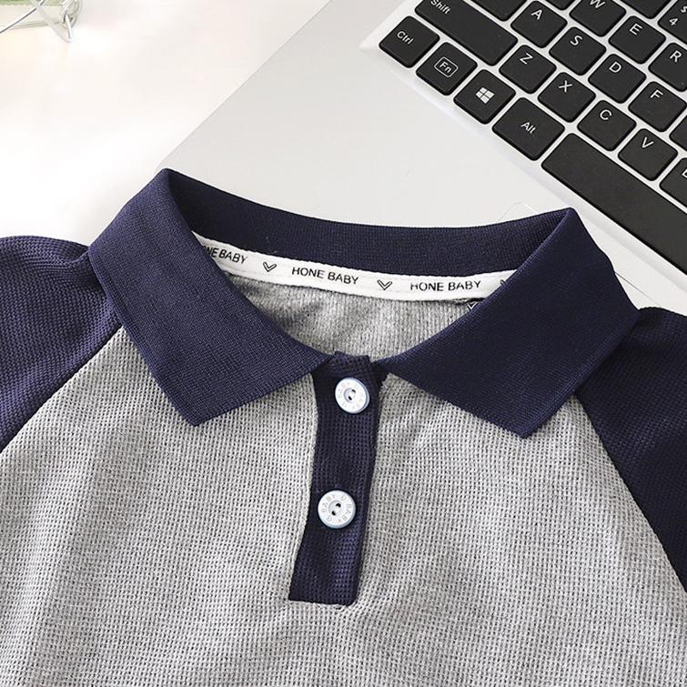 Children's Summer Short Sleeved Shorts Set T-shirt+shorts Lapel T-shirt Children's Two-piece Set