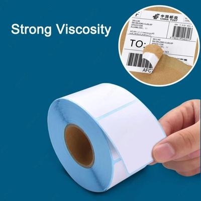 1Roll Width 40/50/60/70/80 Self-Adhesive Stickers Shipping Thermal Label Barcode No Carbon Band Required