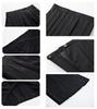Aculldo Sailor Uniform, Black, Short-Sleeved & Long-Sleeved, Long Skirt, 3-Piece Set, Goldfish Knot, White Three-Strand Knot, Kansai Collar, Front Ope