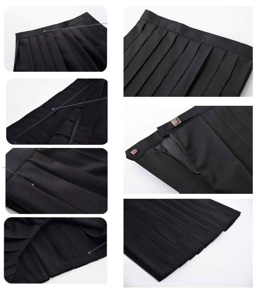 Aculldo Sailor Uniform, Black, Short-Sleeved & Long-Sleeved, Long Skirt, 3-Piece Set, Goldfish Knot, White Three-Strand Knot, Kansai Collar, Front Ope