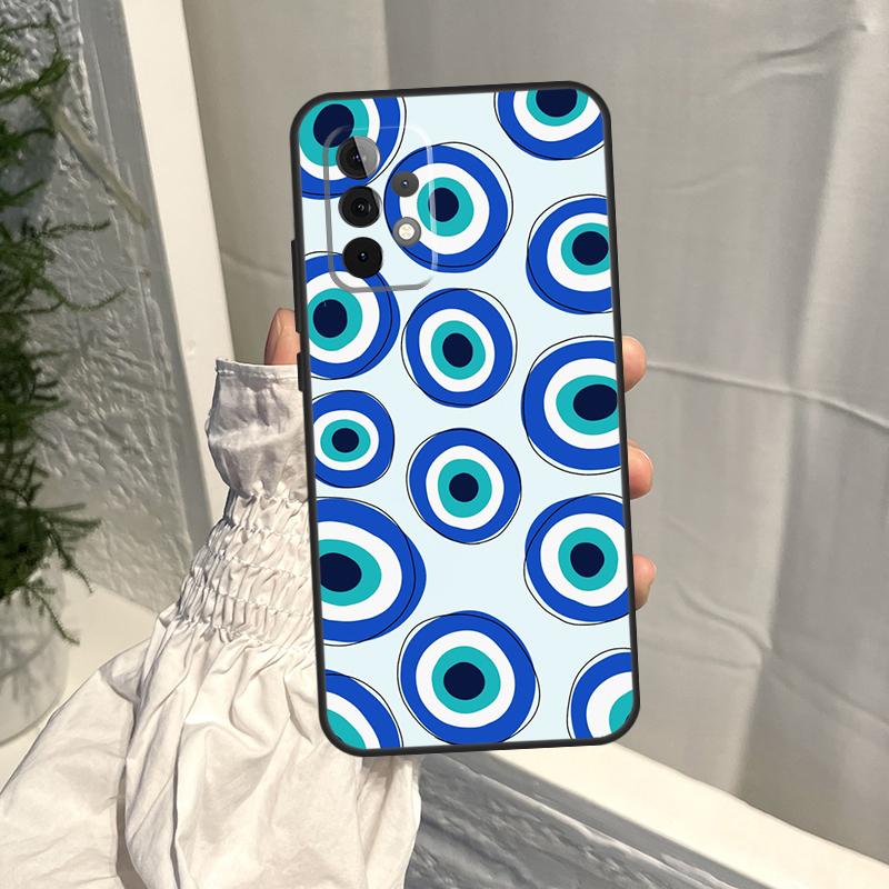 Evil Eye Lucky Eye Blue Case For Samsung Galaxy A52S A06 A16 A26 A36 A56 A55 A35 A15 A53 A32 A33 A13 A14 A34 A54 A17