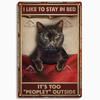 Retro Blechschild Plakette Metall Vintage Lustige Katzenkunst Poster Heimdekoration für Wohnzimmer Haustierbedarf Wanddekoration