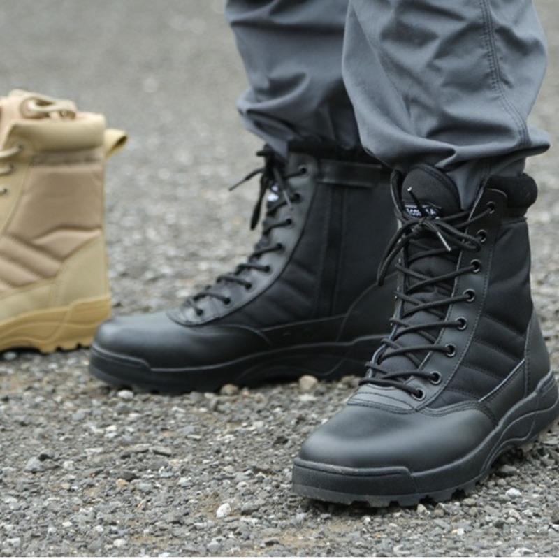 Men's High-top Boots Outdoor Desert Combat Boots Non Slip Hiking Boots for Men Work Safty Shoes Tactical Training Boot Botas2026