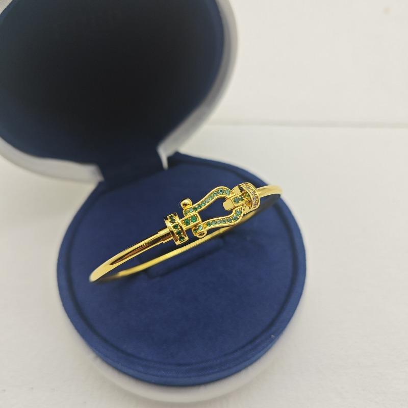High-quality Horseshoe Buckle 8-character Smooth Half-diamond Full Diamond Bracelet for Couple Size, Diamond-encrusted Bracelet for Women
