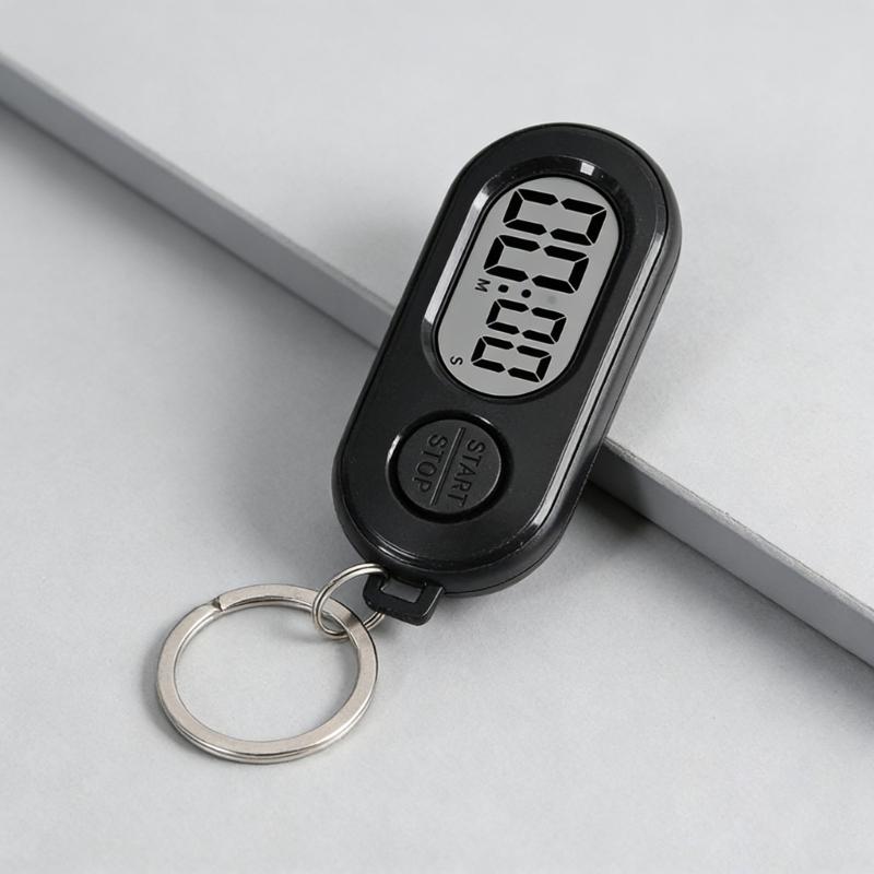 Porte-clés Minuteur Compte à rebours Précis Écran Numérique Cuisine Exercice Gestion Précise des Secondes