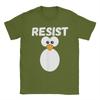 Humorous Funny Penguin Resist Cool T-Shirt Men Crewneck 100% Cotton T Shirt Protest Against Tariffs Short Sleeve Tees Gift merch