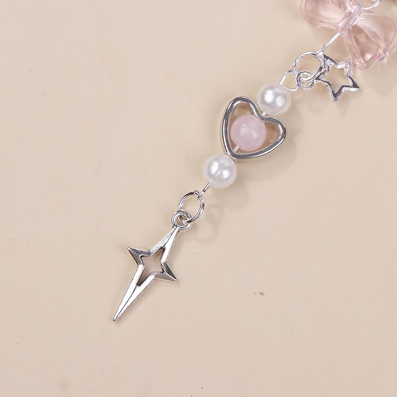 Handmade Beaded Pendant Delicate Phone Charm Lanyard Chain Keychain Pendant For Backpack Wallet Purse