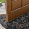 Absorbent Half-Circle Door Mat Soft Non-Slip Floor Mat Unique Semi-Round Entry Mat  Front Door