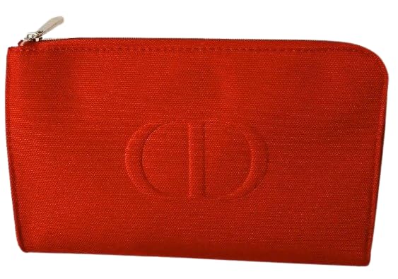 Dior Beauty Cute Makeup Cute Accessory Case Pouch, Pouch, Red, Slim, Makeup, Cosmetics, [Used]