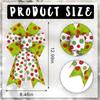 2PCS Christmas Bows for Wreath Glitter Red and Green Polka Dots Bow for Décor Winter Bow for Tree Topper Decor Supplies Ornament