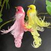 Long Tail Simulation Bird Six Colors Curly Feather Artificial Bird Garden Backyard Home Decoration Foam Bird Modern Decor