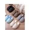 Waterproof Cotton Slippers for Men, Winter Warmth, Indoor Home, Thick Bottom, Plush Warmth, Anti Slip Cotton Slippers for Women