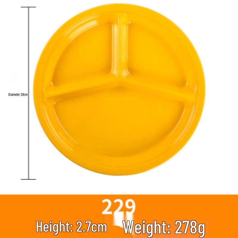 Melamine 3-Compartment Meal Plate