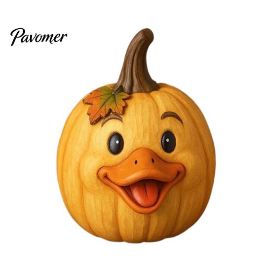 Harvest Theme Collectible Ornaments Artificial Pumpkin Decor, Cute Animals Decorative Pumpkins, Thanksgiving Resin Pumpkins Seasonal Farmhouse