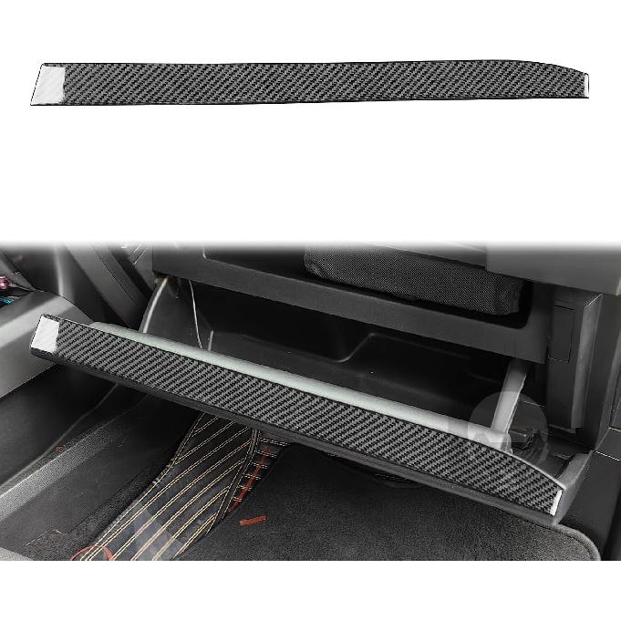 for Ford F-150 Raptor 2017-2020 Accessories Glove Box Top Strip | Real Carbon Fiber, for Ford F150 F-150 Raptor 2017 2018 2019 2020, Interior Trim