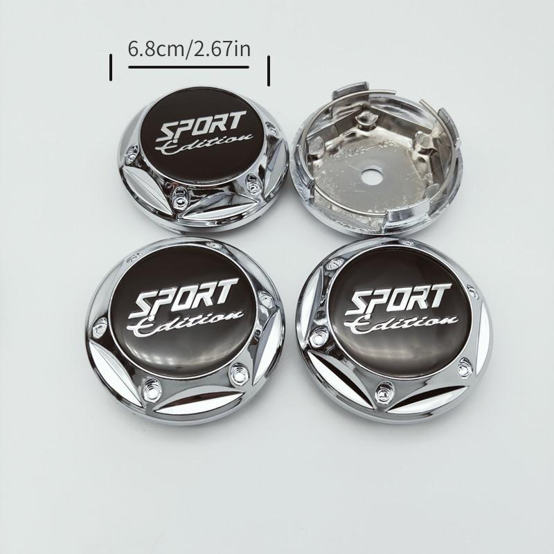 4 adet modifiye göbek orta kapağı Sport Edition Otomobil Toz geçirmez tekerlek orta kapağı 68MM jant kapakları Lastik merkezi logo kapağı Otomobil modifikasyonu