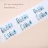 Prefabricated nail three-dimensional gradual change, silver burst flash, cool flowers, European and American ins wind removable nail art pieces 30 