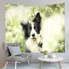 Border Collie Tapestry Fence Pastures Tapestry Adorable Animal Tapestry Creativity Art Tapestries Home Living Room Bedroom Dorm