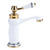 Easy Install Hot Cold Water Mixer Tap with Hose Brass Faucet Tap Deck Mounted Single Handle Water Tap Bathroom Sink