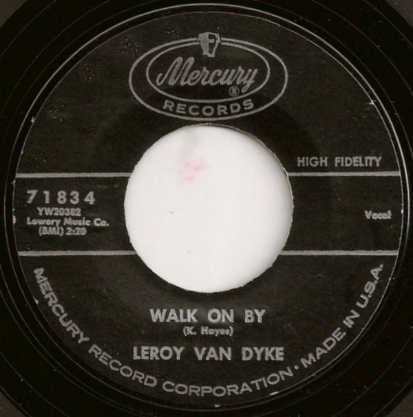 

7inch Record LEROY VAN DYKE - Walk On By 71834 Mercury 1961 US Folk Used