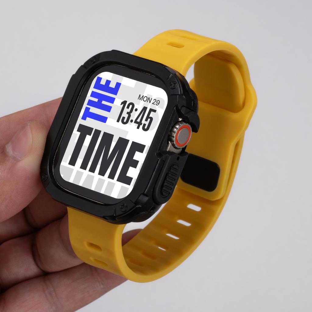 Case+Strap For Apple Watch Ultra 3/2 49mm 40/41 44/45 46mm Protective Cover Silicone Band For Iwatch Series 11 10 9 8 7 6 5 SE3