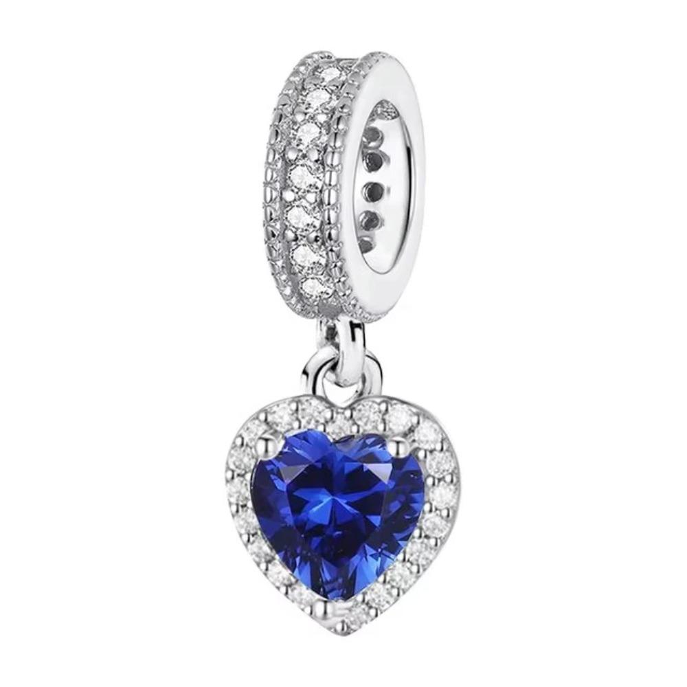 New Colorful Shiny Zircon Charms Beads for DIY Jewelry Fit Silver Bangle Bracelet Necklace KeyChain Women Accessories