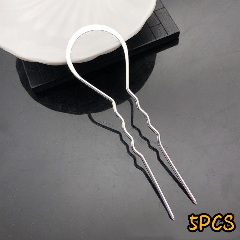 

5 шт. Вінтажні шпильки для волосся у формі літери U з хвилястим дизайном для жінок і дівчат - Аксесуари для волосся до чонсам