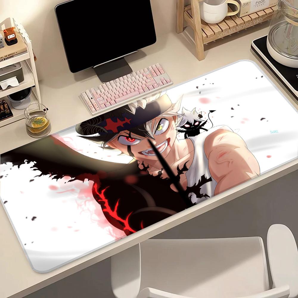 Fashion Black Clover Mousepad Printing Computer Gamers Locking Edge HD Non-slip Mouse Pad XXL90x40cm Keyboard PC Desk Pad Funda