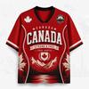 2026 Canada Divisa da Tifoso Calcio Stampata Traspirante Scollo a V Rete Maglietta da Calcio TOP per Tifosi
