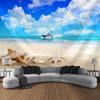 Beach Sunset Scenery Tapestry Wall Hanging Bohemian Calico Tapestry Home Wall Decor Bedroom Decor