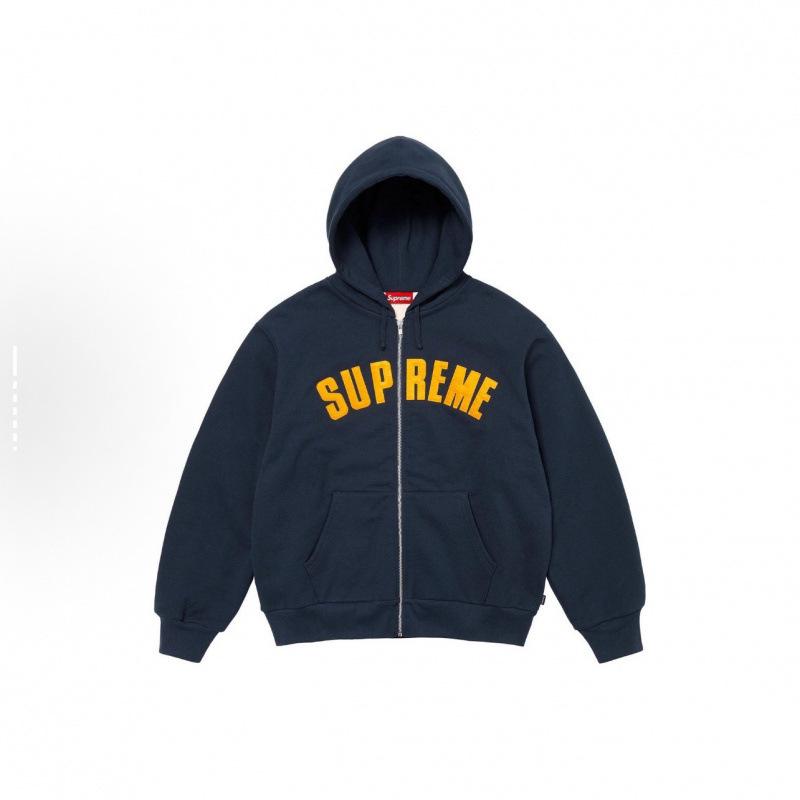 25SS Supreme Trendige Marke Kapuzenpullover mit Fleecefutter und großem Logo