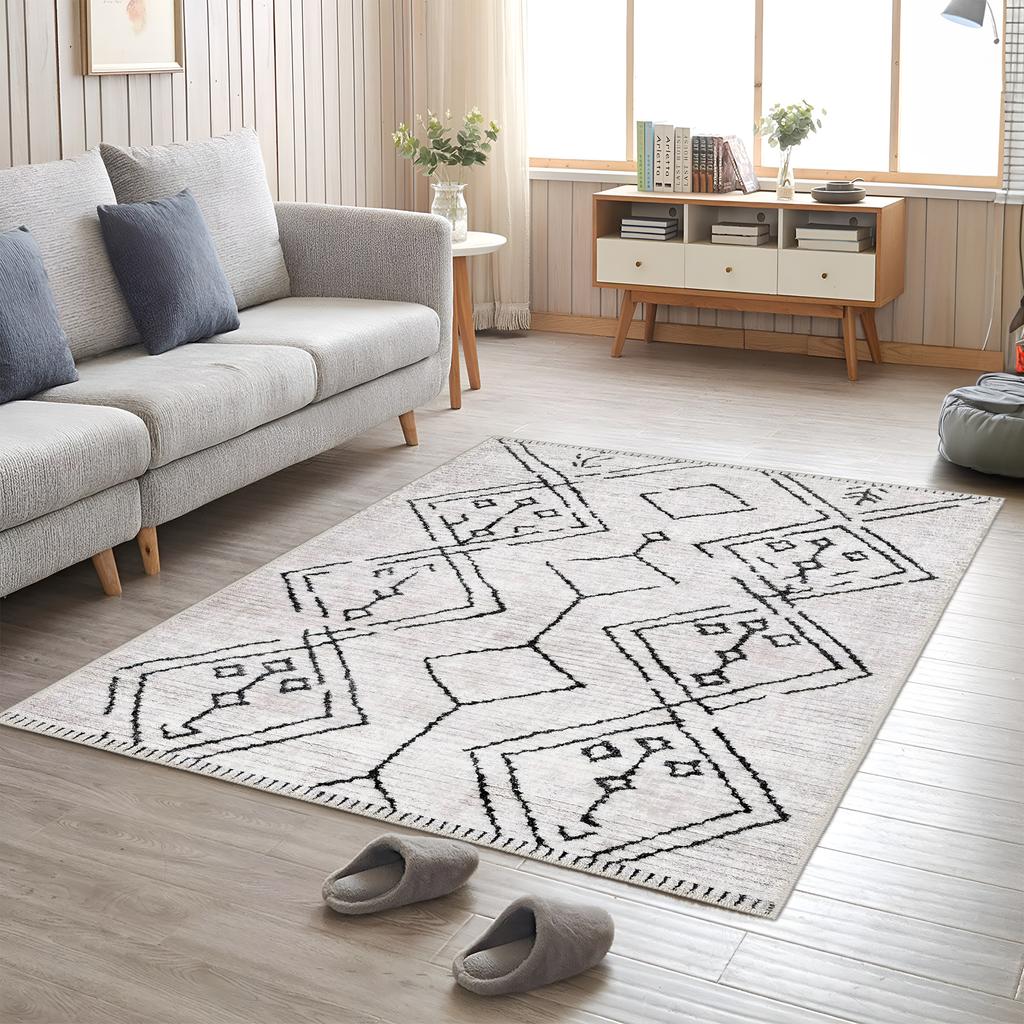 Decorative Area Rugs, Rugs For Living Room, Machine Washable Rug, Non Slip Rug