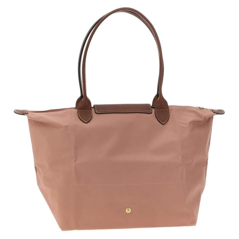 Longchamp shoulder bag Le Pliage Original brand logo gold hardware polyamide canvas Tote Tote shopping hand large size women's pink tea 1899089P96