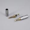 Gold Plated Stereo 3.5mm 4 Pole Repair Headphone Jack Plug Cable Audio Headphones Audio Jack Plug Connector Soldering