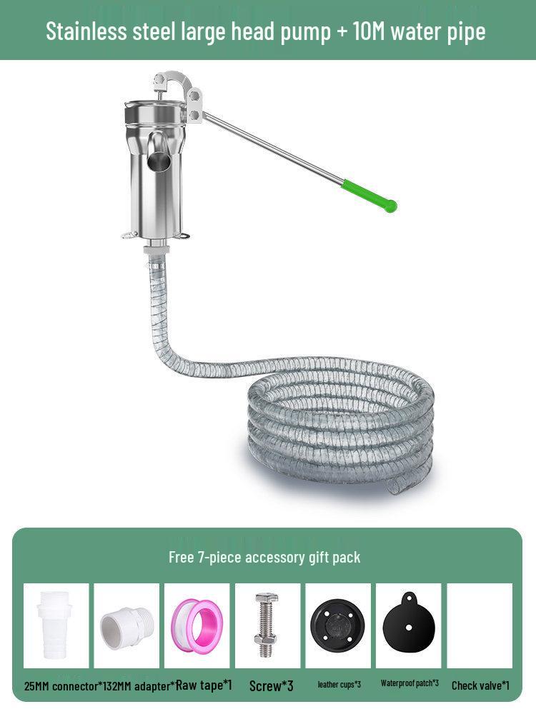 Stainless Steel Manual Rocker Pump for Household Well Water Suction