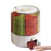 Rotating Grain Storage Jar: Airtight, Insect & Moisture-Proof Multi-Grid Container
