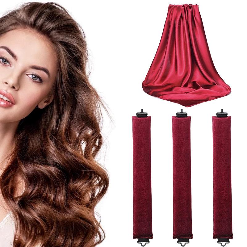 Heatless Foam Hair Curlers: Large Wave Sleep-in Rollers with 3 Hooks