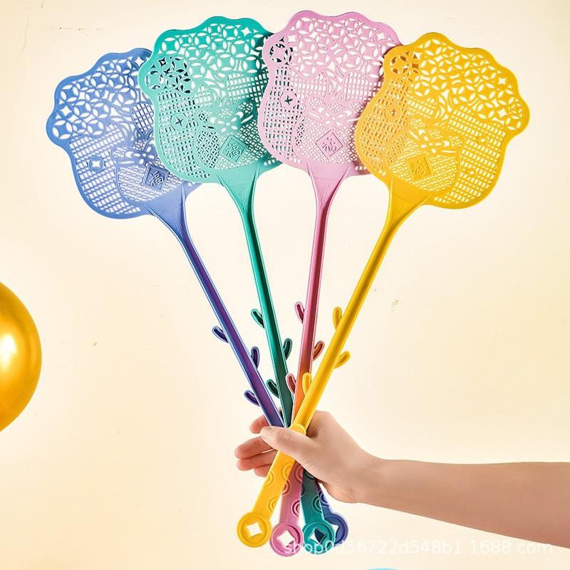 

Thick fly swatter, household cartoon mosquito swatter, long handle, manual mosquito swatter, durable fly and mosquito swatter 1PC