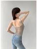 Lace Patchwork Open-Back Camisole - Sexy Slim Fit Vest for Women