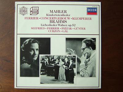 LP Schallplatte GUSTAV MAHLER JOHANNES BRAHMS Kindertotenlieder LiebesliederWa 4176341 Decca 1987 Europa Klassik Gebraucht