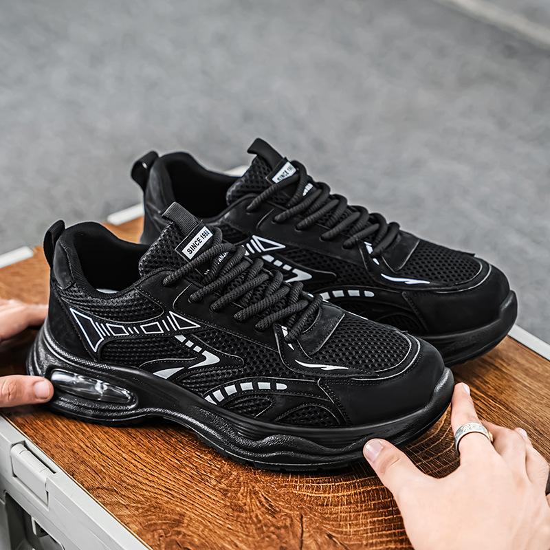 Quanzhou Shoes Men's Air Cushion Cushioning Dad Shoes Casual Sports Running Shoes Mesh Breathable Student Tide Shoes 2025