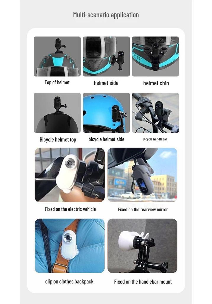 1080P HD Anti-Shake Thumb Action Camera with Lapel Clip for Cycling, Pets, Vlogs & More
