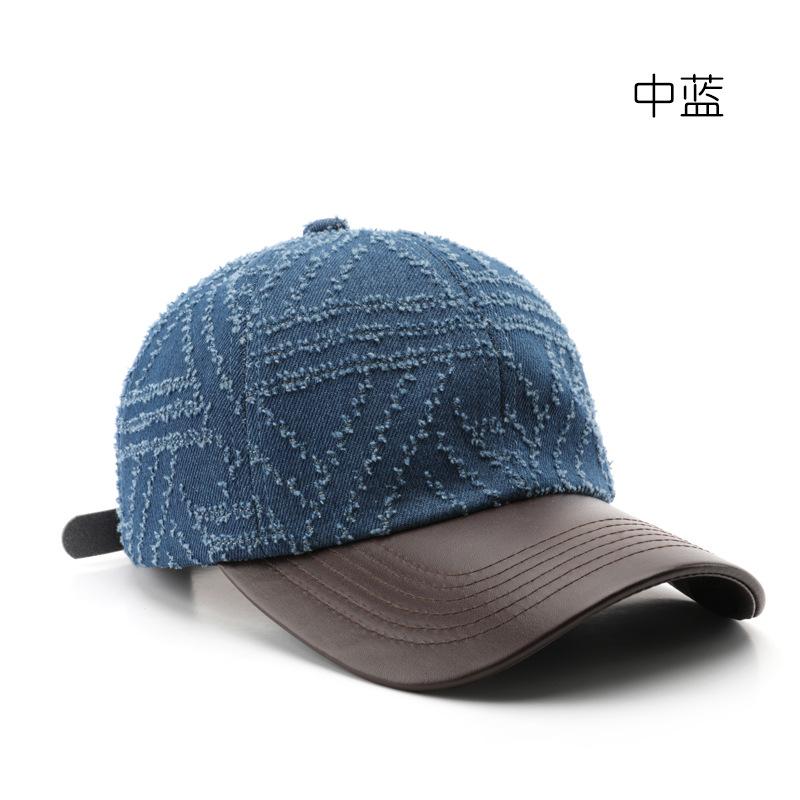 

Personalized spring and autumn solid color light board color matching baseball cap outdoor travel street sunscreen sunshade cap середній синього кольору