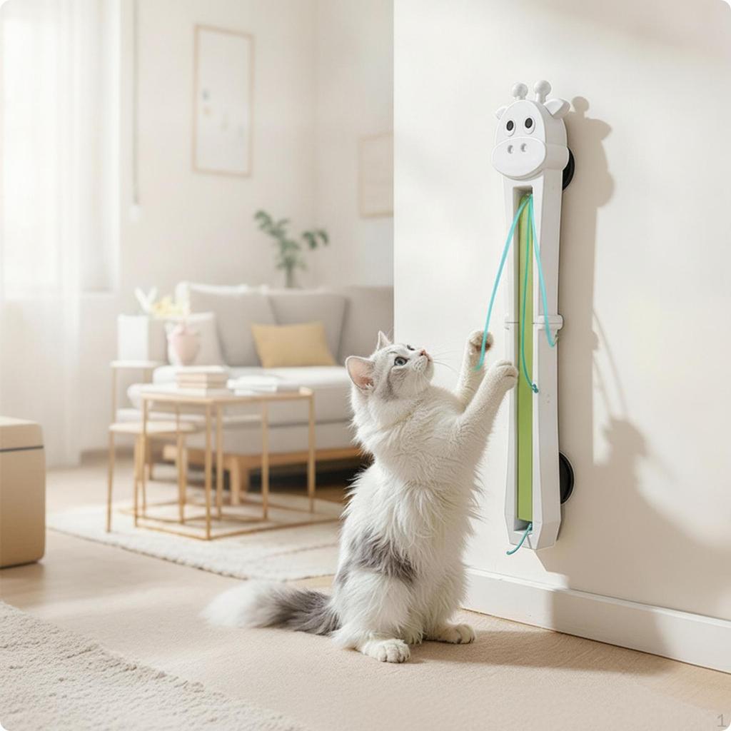 Automatisches Kabel-Katzen-Spielzeug Hängende Schnüre An der Wand befestigtes Tierförmiges Oberteil
